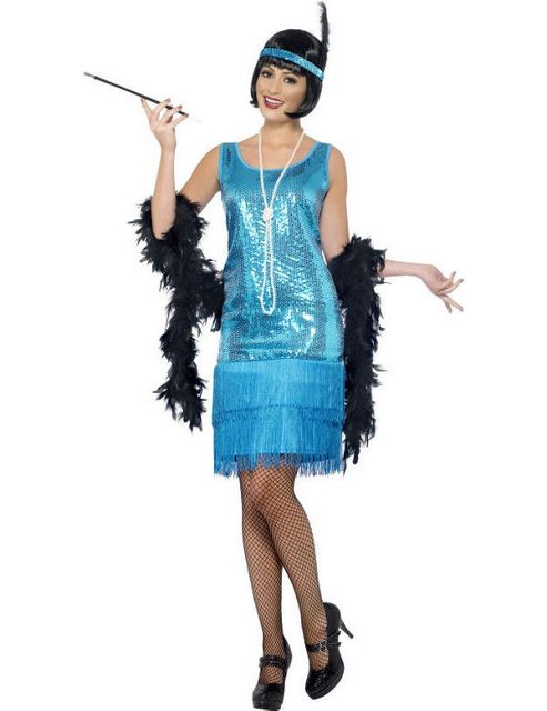 Image of Sequin Flapper Dress Costume Medium