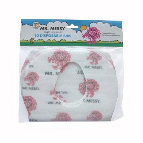 Image of Mr Men Mr Messy Disposable Bibs Pack Of 10