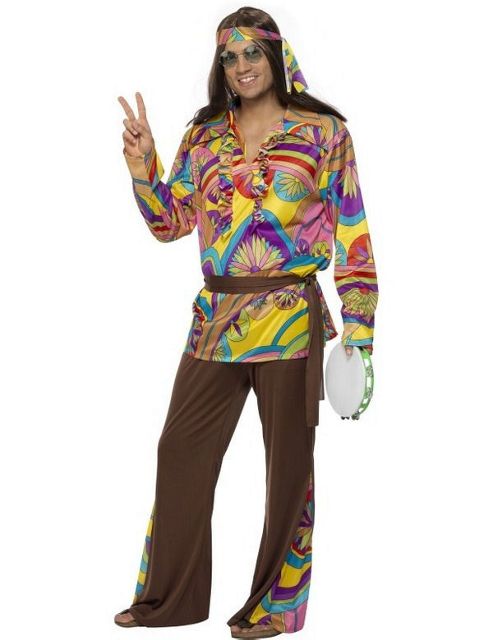 Image of Adult Psychedelic Hippy Man Extra Large