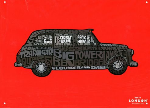 Image of Visit London Taxi Tin Sign