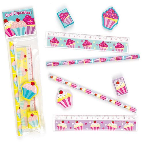 Image of Cool Cupcakes 4-piece Stationery Set - Pack Of 3