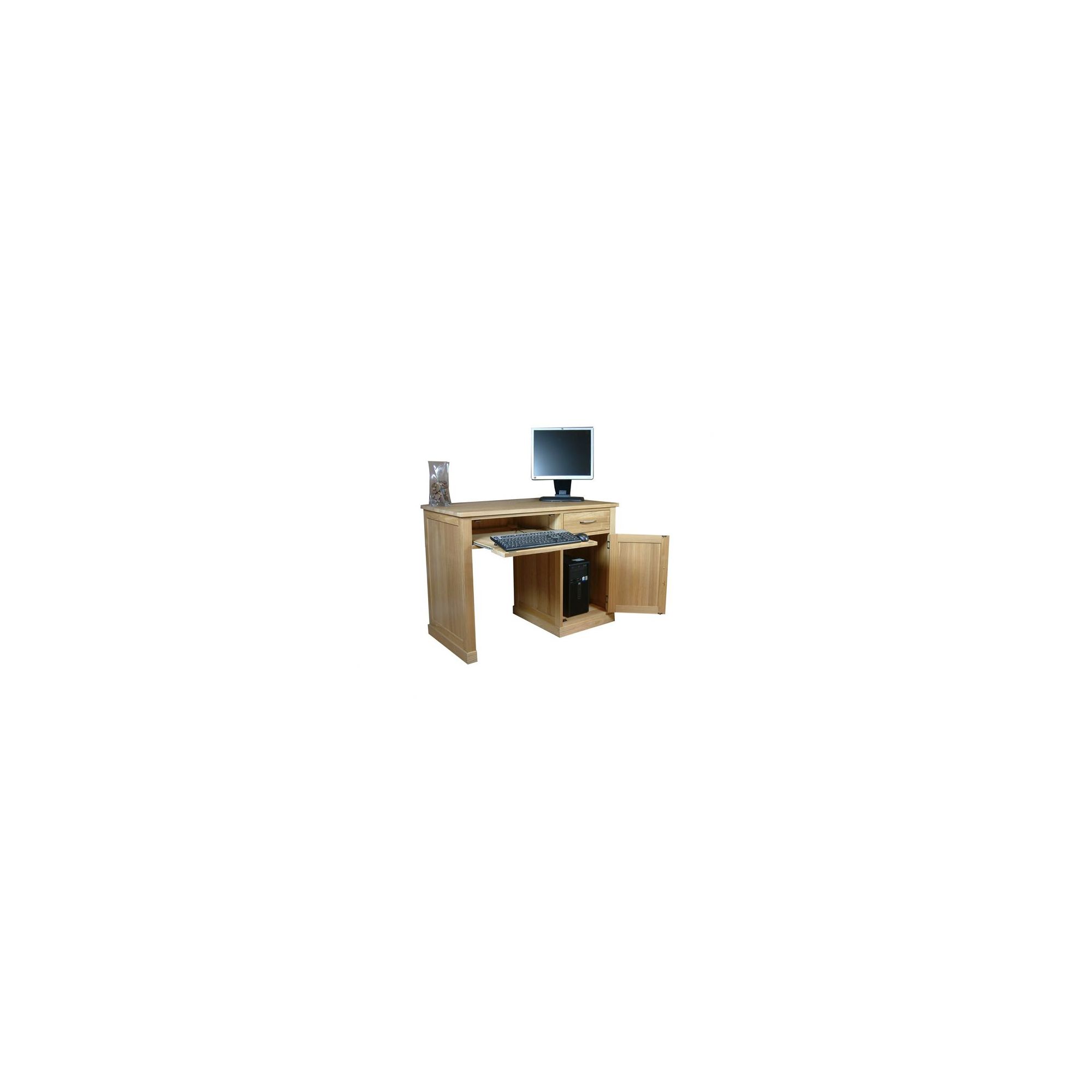 Baumhaus Mobel Oak Single Pedestal Computer Desk at Tesco Direct