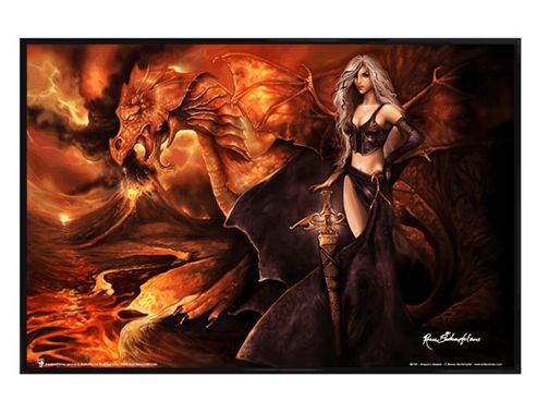 Image of Renee Biertempfel Gloss Black Framed Dragon's Keeper Poster