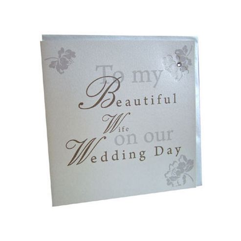 Image of Shabby Chic Wife Wedding Card