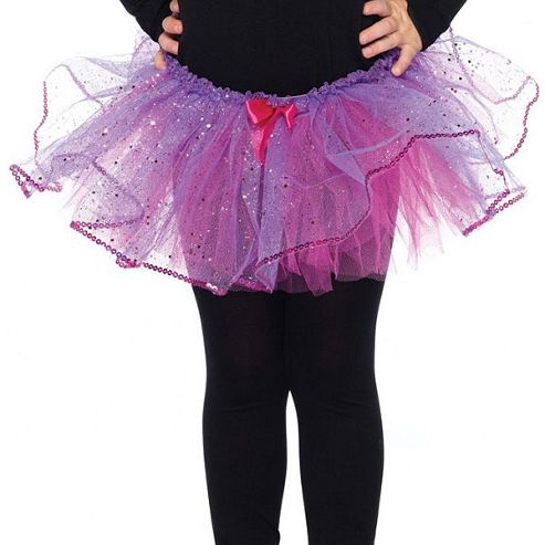 Image of Purple And Fuchsia Glitter Tutu - Child Costume 4-8 Years