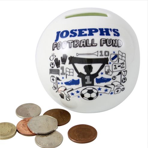 Image of Personalised Football Fund Money Box