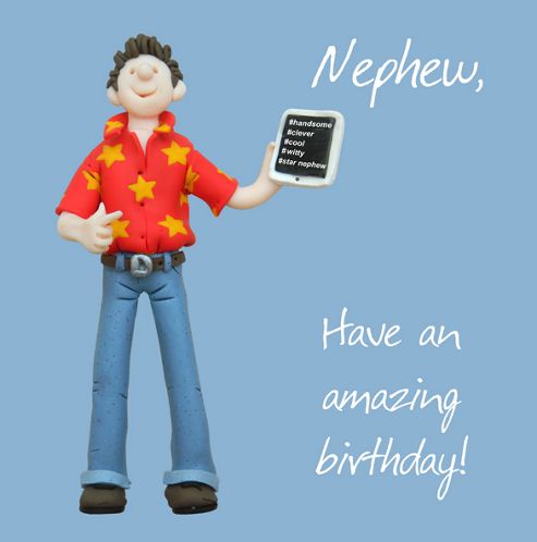 Image of Holy Mackerel Greeting Card - Nephew Amazing Birthday Birthday Card