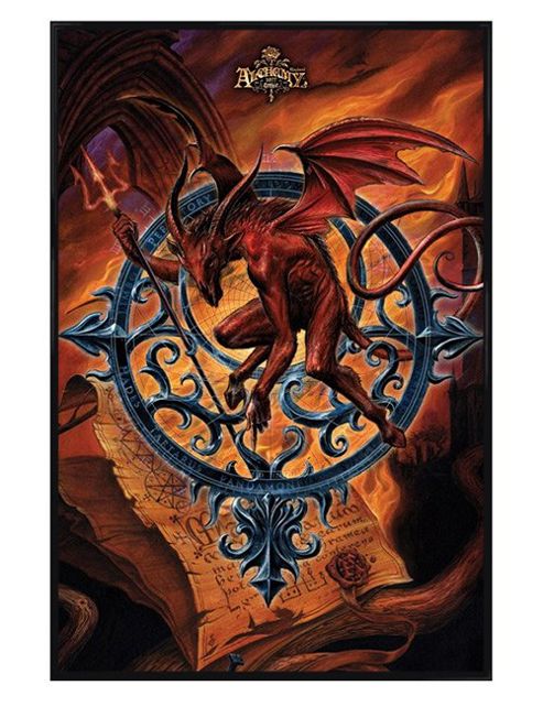 Image of Alchemy Gothic Gloss Black Framed Astrolabeus Poster