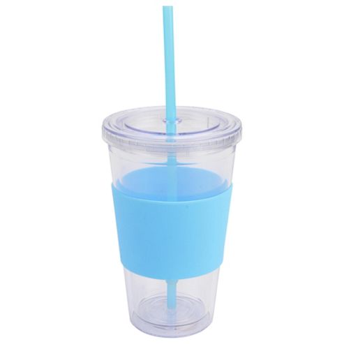 Image of Tesco Picnic Slurp Cup With Silicon Sleeve Turquoise