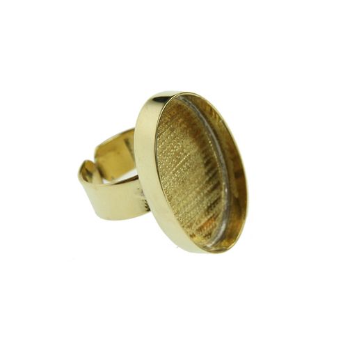 Image of Bezel Handmade Ring Oval Brass
