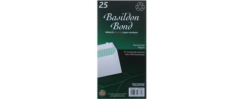 Image of Basildon Bond Envelopes Wallet Peel And Seal 100gsm White Dl [pack 500]