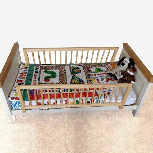 Image of Safetots Double Sided Wooden Bedguard Natural