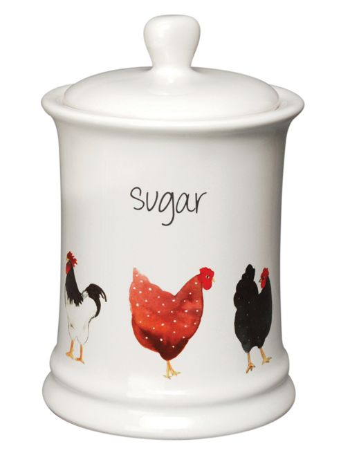 Image of Pecking Order Hen Design Sugar Storage Canister By Tuftop