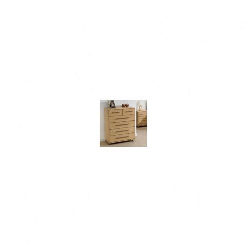 Image of Ideal Furniture New York 2 Over 5 Drawer Chest - Gloss Black