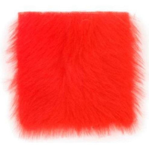 Image of Fur Fabric Shiny Red