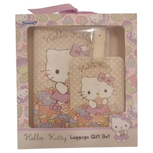 Hello Kitty Passport Cover and Luggage Tag Gift Set Hello Kitty Passport Cover and Luggage Tag Gift Set