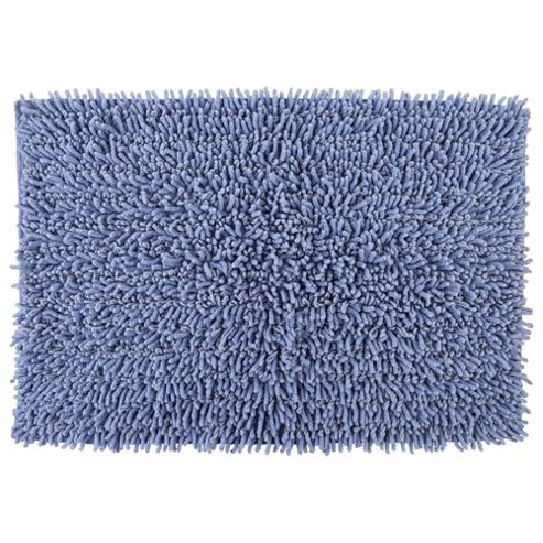Image of Tesco Chenille Bath Mat, Soft Blue