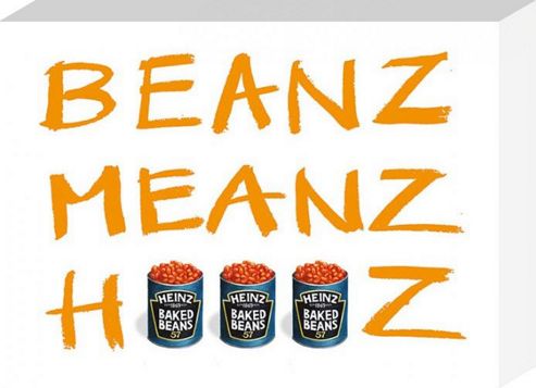 Image of Heinz Memorabilia Beanz Meanz Large Canvas Print