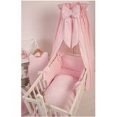 Clair De Lune Dimple Rocking Cradle Crown Drape and Rod Set in Pink