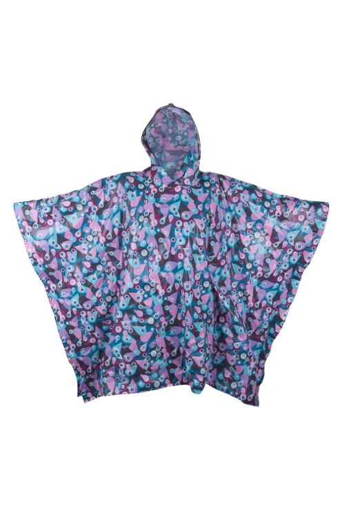 Image of Poncho Mens Womens Unisex Patterned Waterproof Pakka Jacket Rain Coat Anorak - Pink