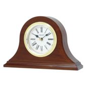 London Clock Company Napoleon Mantle Clock with Classic Roman Dial - Light Wood