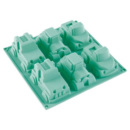 Image of Tesco Kids Silicone Cars Mould Green