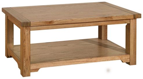 Image of Kelburn Furniture Toulouse Coffee Table In Medium Oak Stain And Satin Lacquer