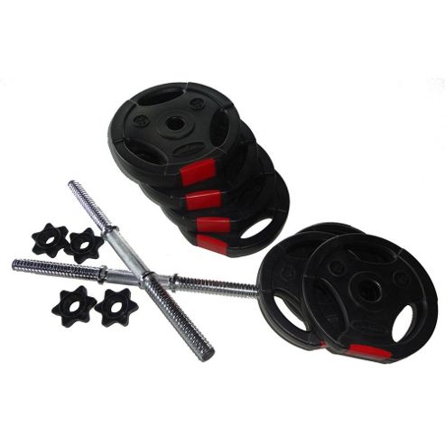 Image of Body Power 16kg Tri Grip Vinyl Dumbbell Set