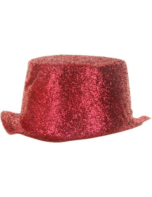 Image of Glitter Red Toppers Plastic