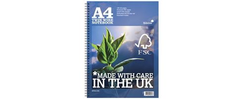 Image of Silvine Twin Wire Notebook Blue A4 160 Pages R202 (fms)