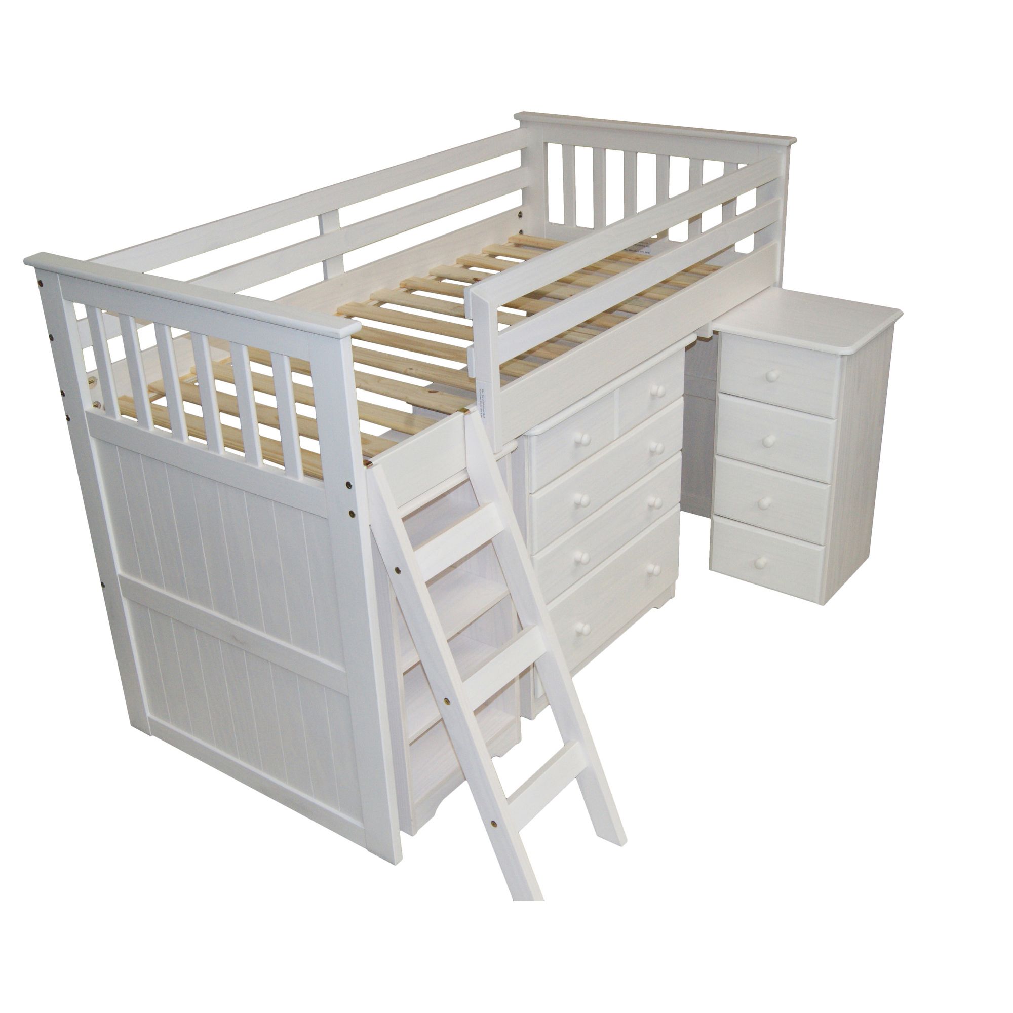 Amani Mid Sleeper Cabin Bed - White at Tesco Direct
