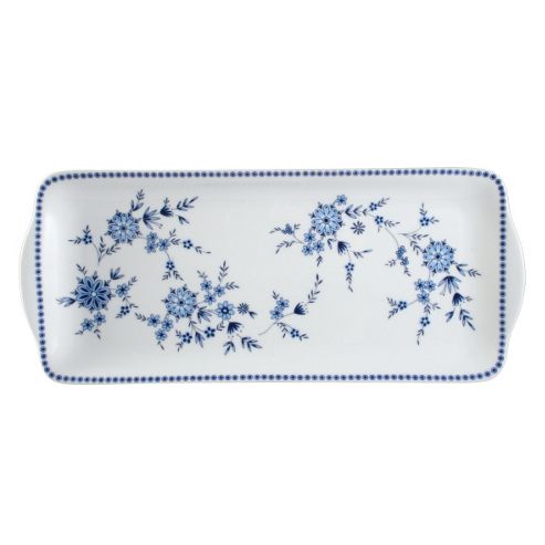 Image of Seltmann Weiden Doris Bavarian Blue 35cm Rectangular Cake Platter