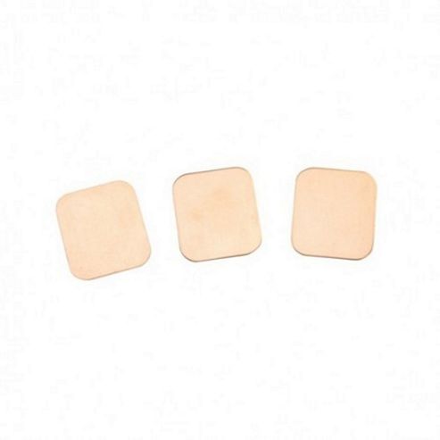 Image of Copper Blank Rectangle 19x25mm No Hole 3pcs