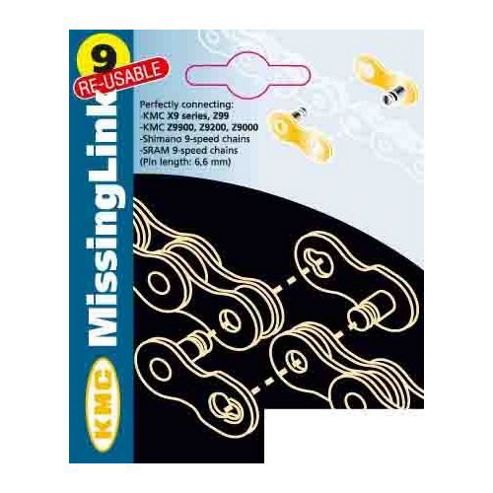 Image of Kmc Missing Link Cl-566r, 6.6mm Chains - 2 On A Card 9 Speed
