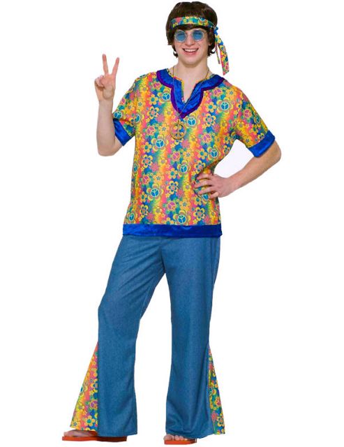 Image of Teen Far Out Dude Hippie Costume