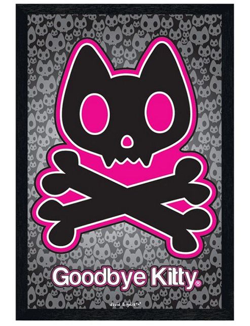 Image of David & Goliath Black Wooden Framed Goodbye Kitty Poster