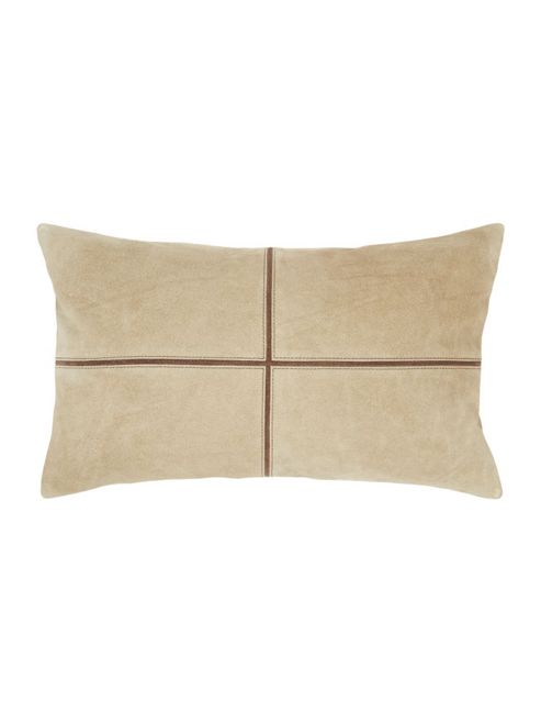 Image of Linea Leather Panel Detail Cushion