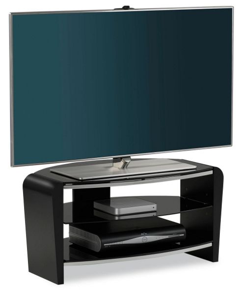 Image of Alphason Francium Black Tv Stand For Up To 37 Inch Tvs