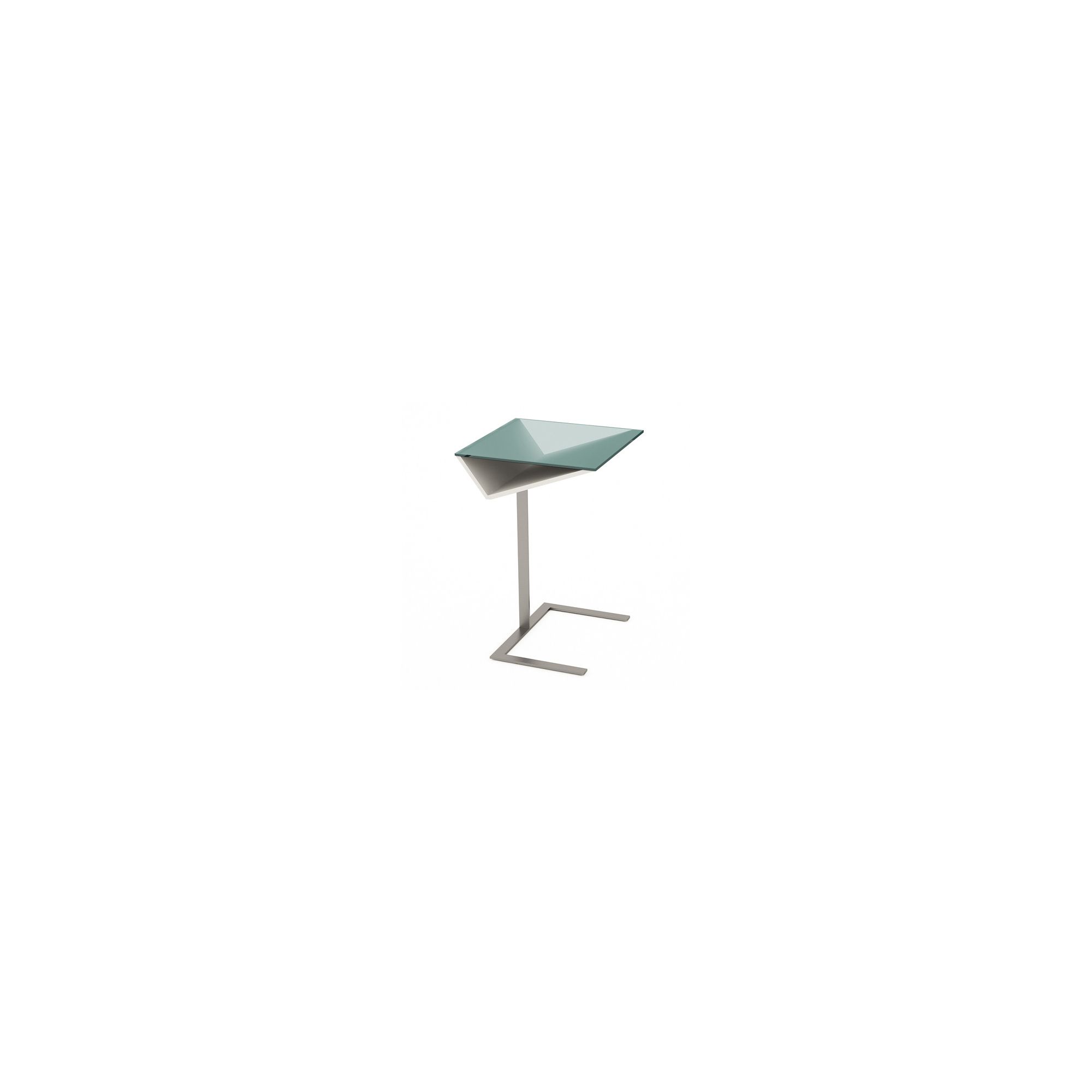 Gillmore Space Gerrit Side Table - White Lacquer (Matt) at Tesco Direct
