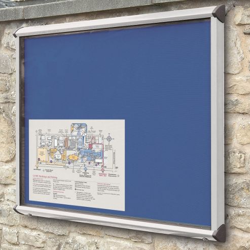 Image of Shield Shield Exterior Showcase - Dark Blue - 105 Cm H X 101.2 Cm W