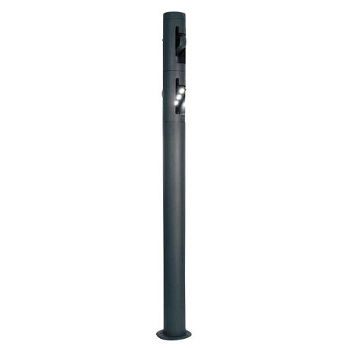 Image of Lutec Cylin 6 Light Post Lantern In Graphite - 152cm