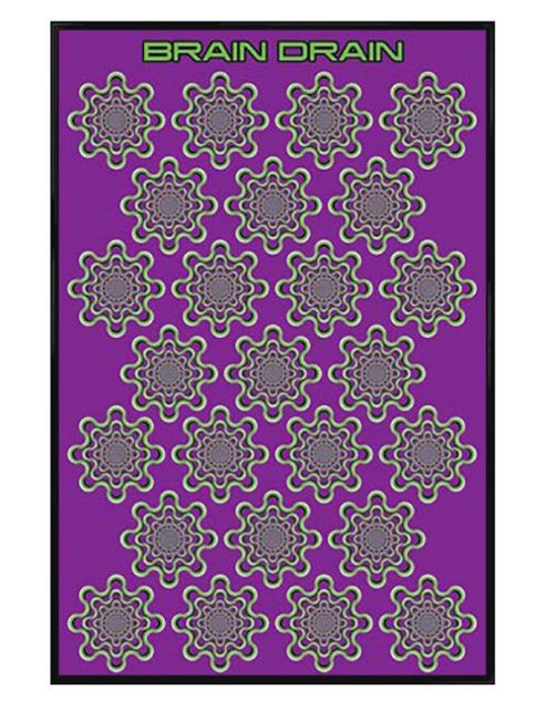 Image of Optical Illusion Gloss Black Framed Brain Drain Poster