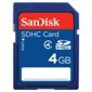 SanDisk SDHC memory card Class 4 - 4GB.