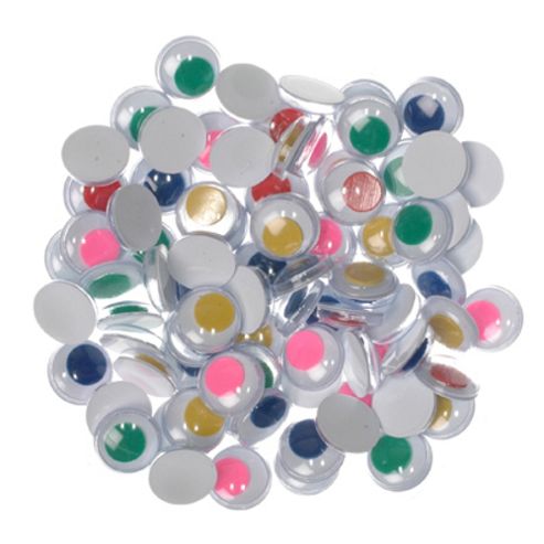 Image of Joggle Eyes Col 10mm Glue On 25 Pairs