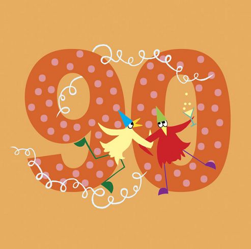 Image of Holy Mackerel Greetings Card- 90th Birthday