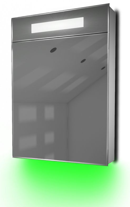 Image of Ambient Bathroom Mirror Cabinet With Sensor & Internal Shaver Socket K86g