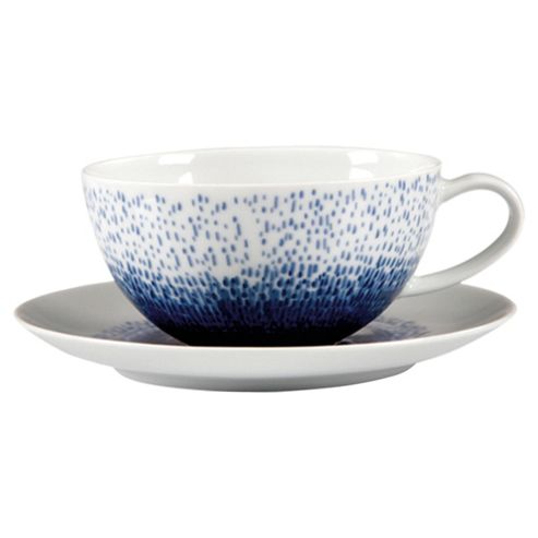 Image of Blue Rain Porcelain Cup And Saucer