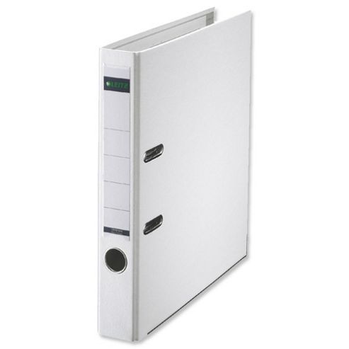 Image of Leitz Mini Lever Arch File Plastic 52mm Spine A4 White
