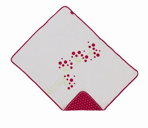 Image of By Carla Raspberry Bloom Jersey Blanket