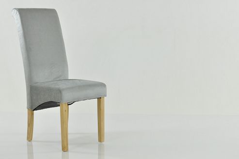 Image of Chelsea Velvet Grey Dining Chair